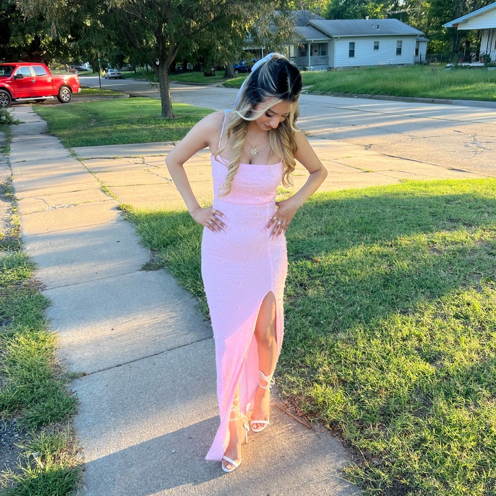 Windsor Light Pink Strapless Gown